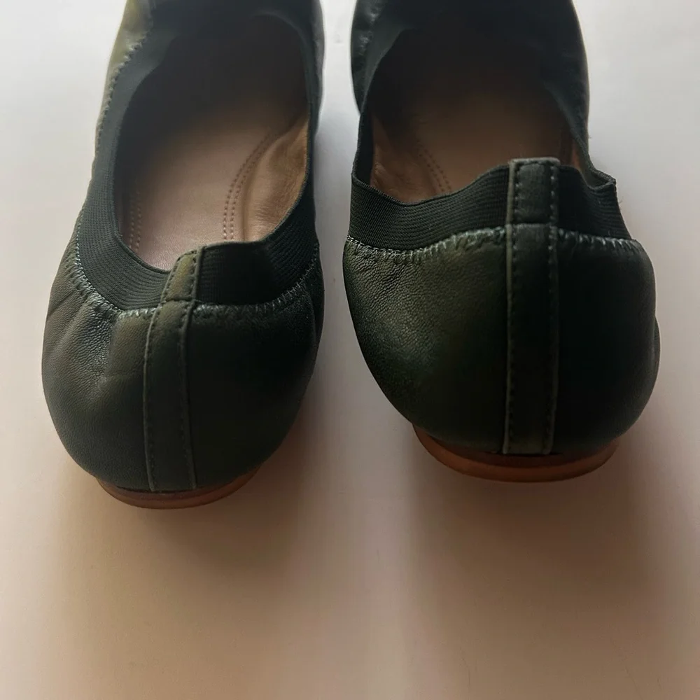 Tory Burch Sedgwick Black Leather Ballet Flats